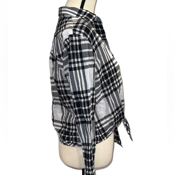 J. Crew Plaid Cropped Button Down Shirt Women’s Size XS/S - Picture 2 of 8